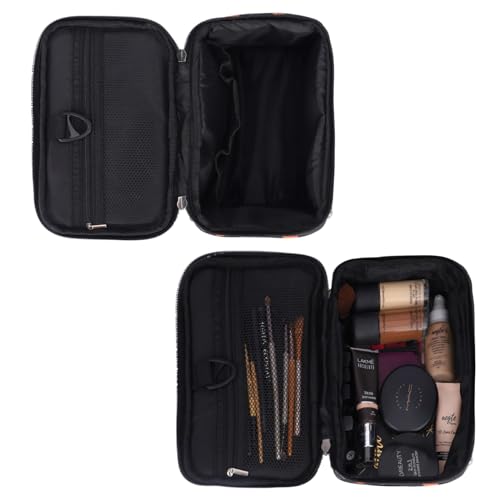 KUKLAR Polyester Waterproof Multifunctional Small Cosmetic Bag for Women, Makeup Bag for Travel, Cosmetic Bag Pouch,Makeup Organizer Perfectly Fit in Any Suitcase Or Big Bag(Black Fruit Print) - Image 5
