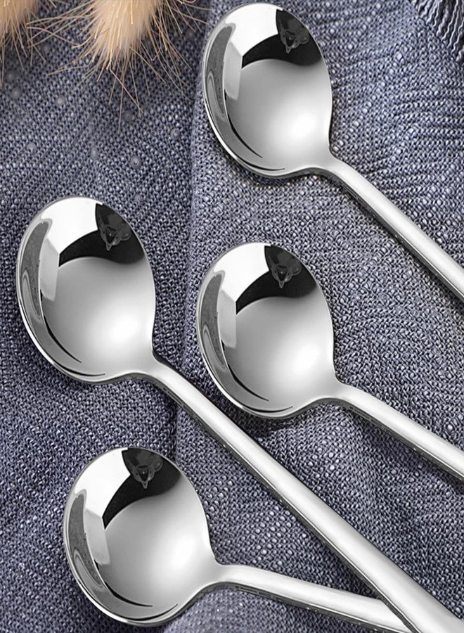 DaKuan Pack of 8 Stainless Steel Espresso Spoons, 5.3 Inch Mini Teaspoons Set for Coffee, Tea, Dessert, and Ice Cream, Mirror Finish Small Spoons - Image 2