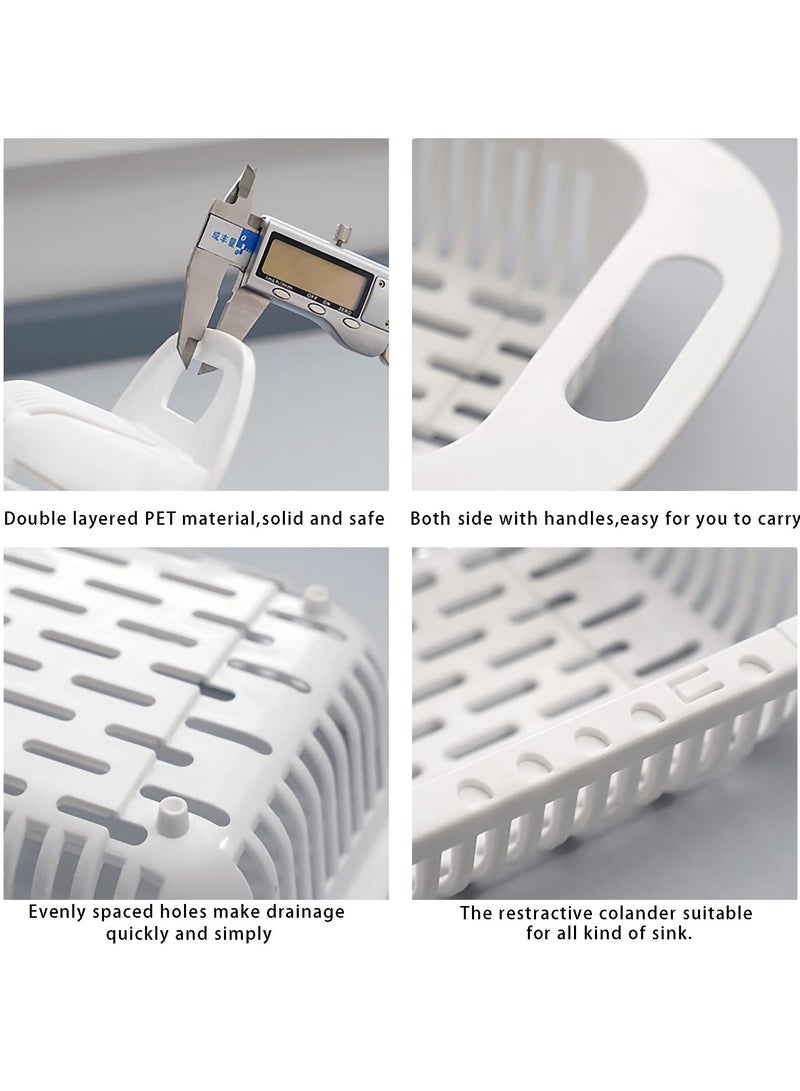 كابتن تيك Retractable Kitchen Colander Sink Basket for Fruits and Vegetables, Drainer Rack Adjustable Strainer Tray Above Sink Organiser (for Kitchen), Grey - Image 4