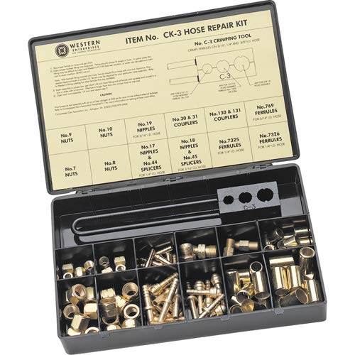 Western Enterprises CK-20 Other Hose Repair Kits, Fittings/Crimping Tool/Full Color Label/Description Chart, 0.5 Length, A-Size/B-Size - Image 5
