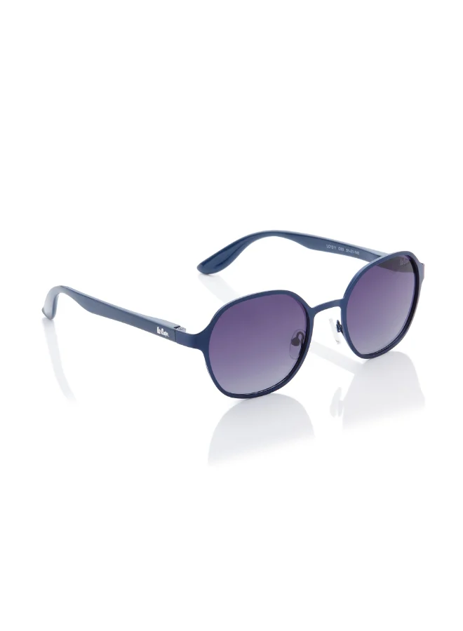 Lee Cooper Polarized Sunglasses Matte Blue Frame Gradient Grey Mirror Lens 51mm  - LC1211C03
