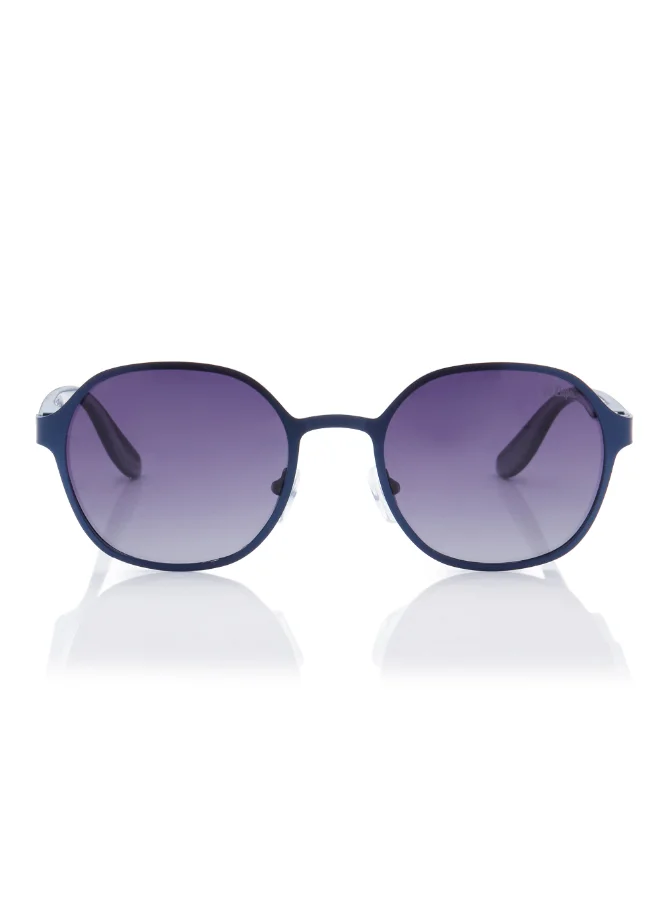 لي كوبر Polarized Sunglasses Matte Blue Frame Gradient Grey Mirror Lens 51mm  - LC1211C03