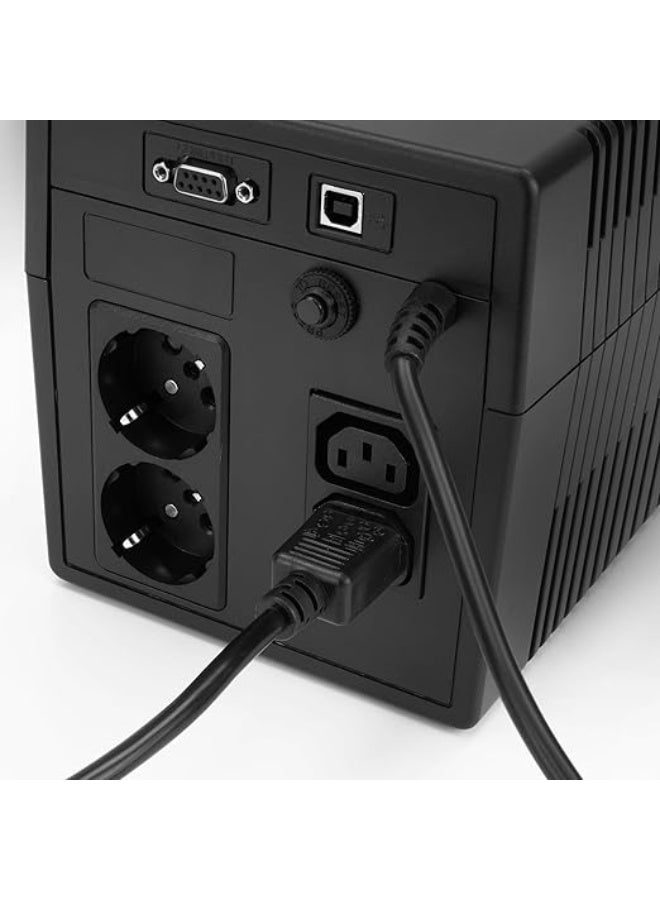 CABLE CONV Power Extension Cable Male to Female C13 to C14 1.5m | IEC C13 Female to C14 Male Power Cord Extension | Heavy Duty Computer / Server Power Cable - Image 2