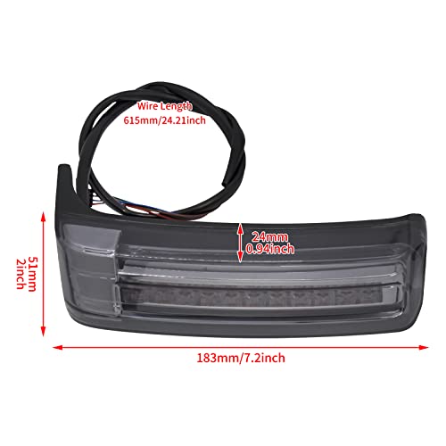 HDBUBALUS Motorcycle Saddlebag Tail Lights Run Brake LED Turn Signal Lamp Fit for Harley Touring Street Gilde Road Gilde Road King Electra Glide Ultra Limited 2014-2023 (Black Smoke) - Image 4