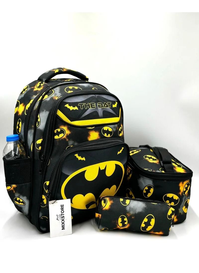 Mixx Store Character Patterned Orthopedic Primary School Backpack for Boys with Lunch Box and Pencil Case