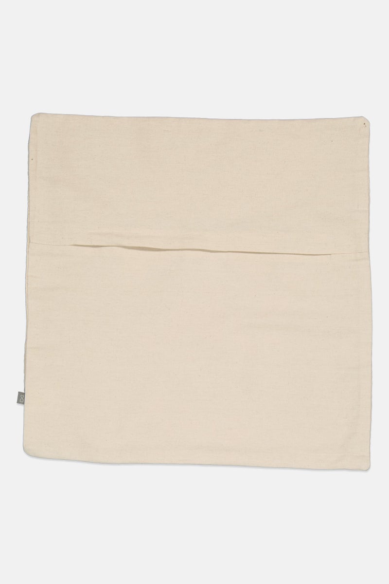 Muy Mucho Embroidered Cushion Cover, Beige  - Image 2