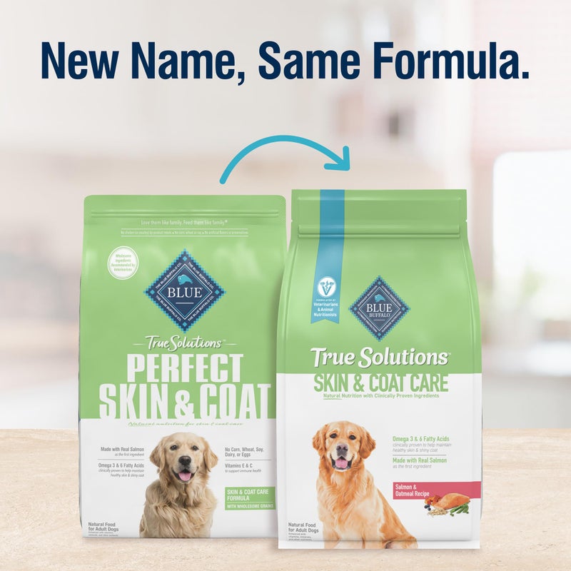 Blue Buffalo True Solutions Skin & Coat Care Natural Dry Dog Food for Adult Dogs, Salmon, 4-lb. Bag - Image 2