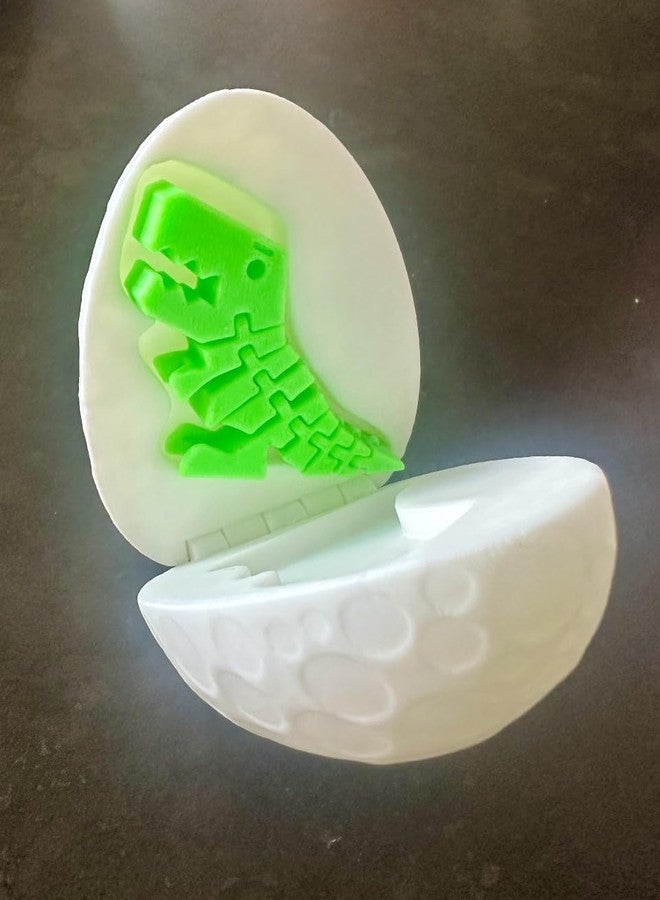 لعبة بيضة الديناصور فليكسي ريكسي ثلاثية الأبعاد من 3D CUBES - ديناصور قابل للتحويل على شكل بيضة فقس بمفاصل مرنة وقابلة للثني - لعبة بيضة مفاجأة للأولاد والبنات - لعبة تعليمية وممتعة لمغامرة جوراسية - Image 1