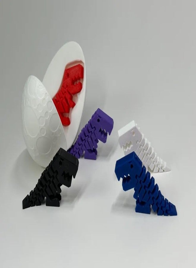 لعبة بيضة الديناصور فليكسي ريكسي ثلاثية الأبعاد من 3D CUBES - ديناصور قابل للتحويل على شكل بيضة فقس بمفاصل مرنة وقابلة للثني - لعبة بيضة مفاجأة للأولاد والبنات - لعبة تعليمية وممتعة لمغامرة جوراسية - Image 5