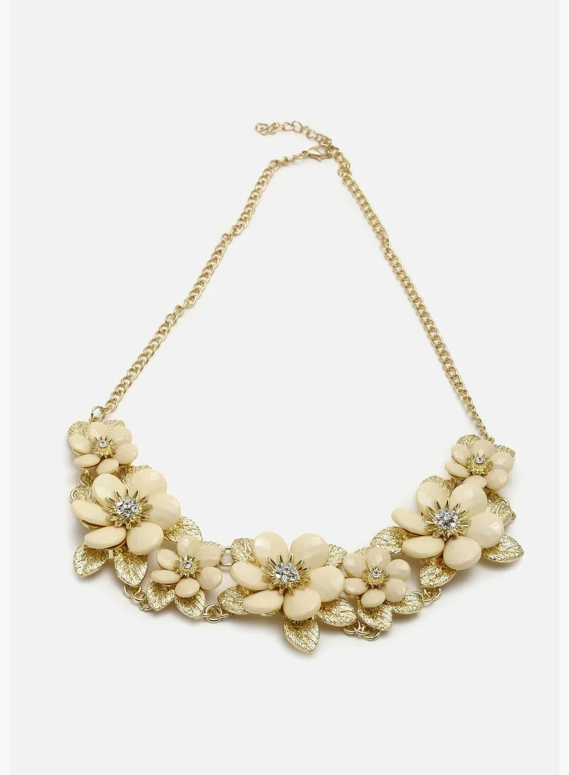 SOHI Gold Plated Designer Necklace