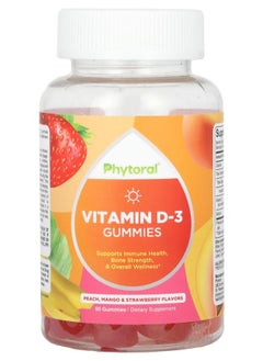 Phytoral Vitamin D-3 Gummies Peach Mango & Strawberry 60 Gummies 