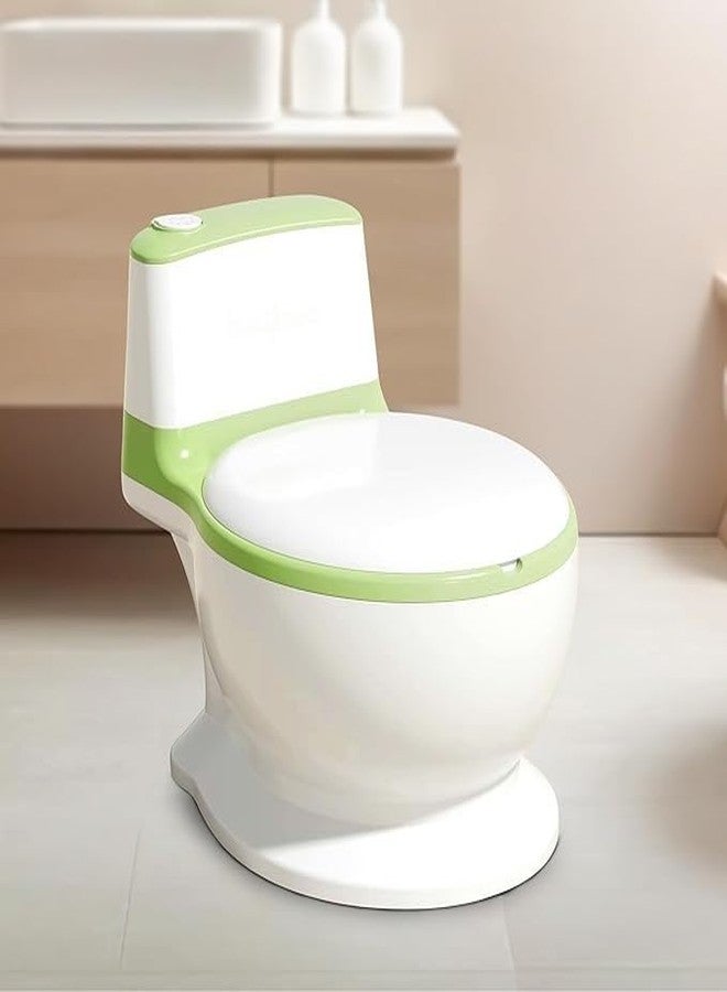 Nabhya Musical Premium Realistic Baby Commode Western Toilet Training Potty Seat With Soft Cushion & Removable Toilet Pot & Paper Dispenser Box Potty Seat (For 6 Month To 4 Year) (Green) - Image 3