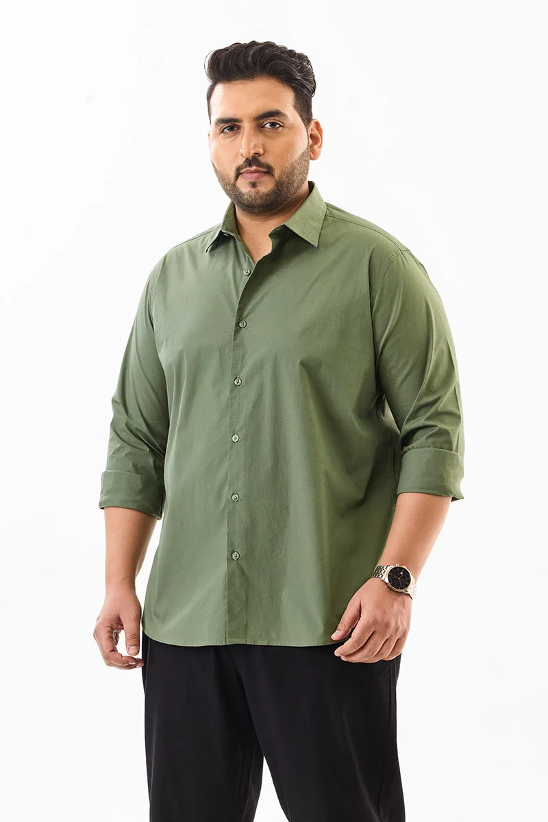 SNITCH Plus Size Regular Fit Stretch Shirt