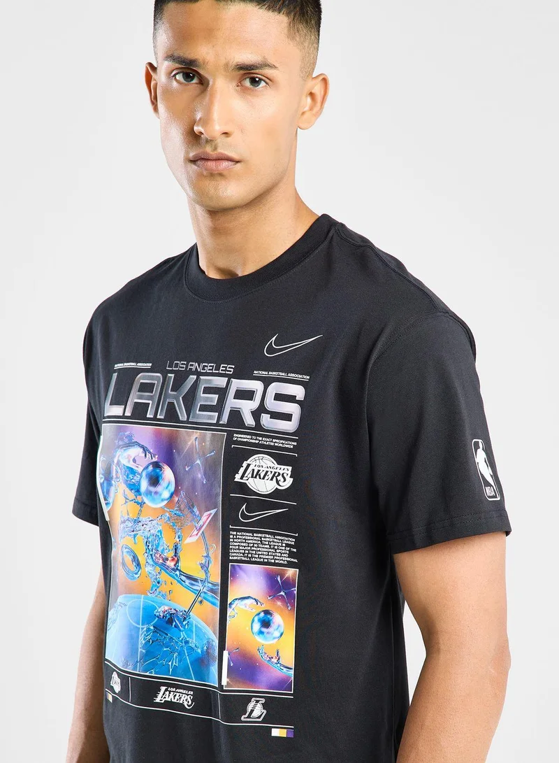 Nike Men's Los Angeles Lakers Courtside Max90 T-Shirt