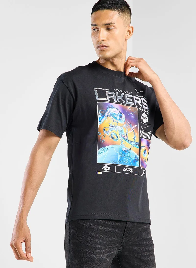 Nike Men's Los Angeles Lakers Courtside Max90 T-Shirt