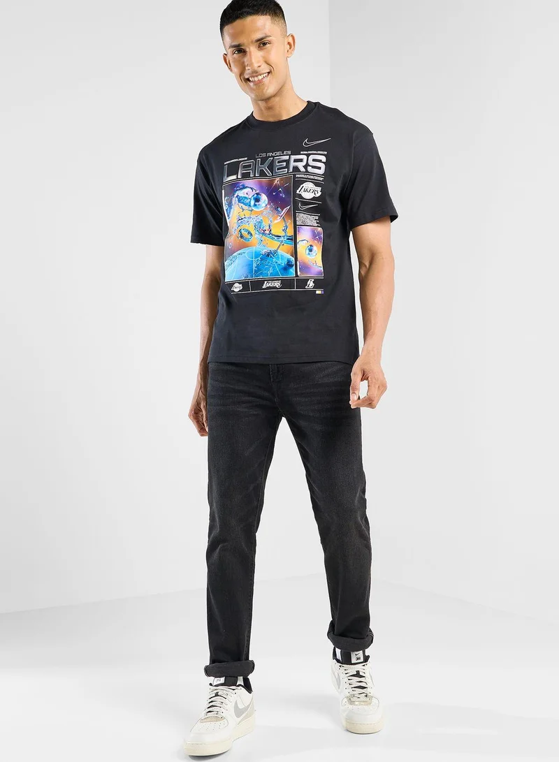 Nike Men's Los Angeles Lakers Courtside Max90 T-Shirt