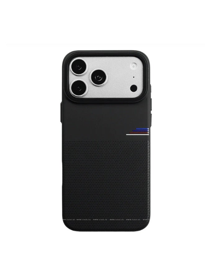 جراب RMO IC SENSOR لهاتف iPhone 17 Pro، مزود بإطار كاميرا مرتفع، متوافق مع MagSafe، غطاء فائق النحافة وخفيف الوزن لهاتف iPhone 17 Pro Max، متوافق مع الشحن اللاسلكي، أسود | ويدجتس ماتريكس - Image 1