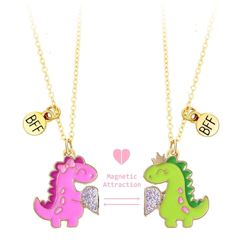 DOYYCA Best Friend Necklace Gifts Magnetic Matching Friendship Necklace for 2 Girls BFF Sister - Image 2
