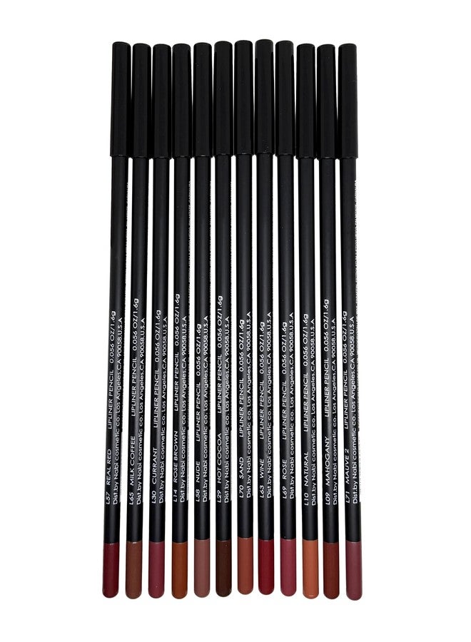 Lip Liner Pencil Set in Assorted Colors Fan Favorites, 12 Pieces - Image 1
