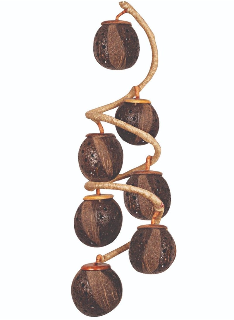 N & H 7 Balls Polka Dots Design Coconut Shell Ceiling Lights  - Image 3