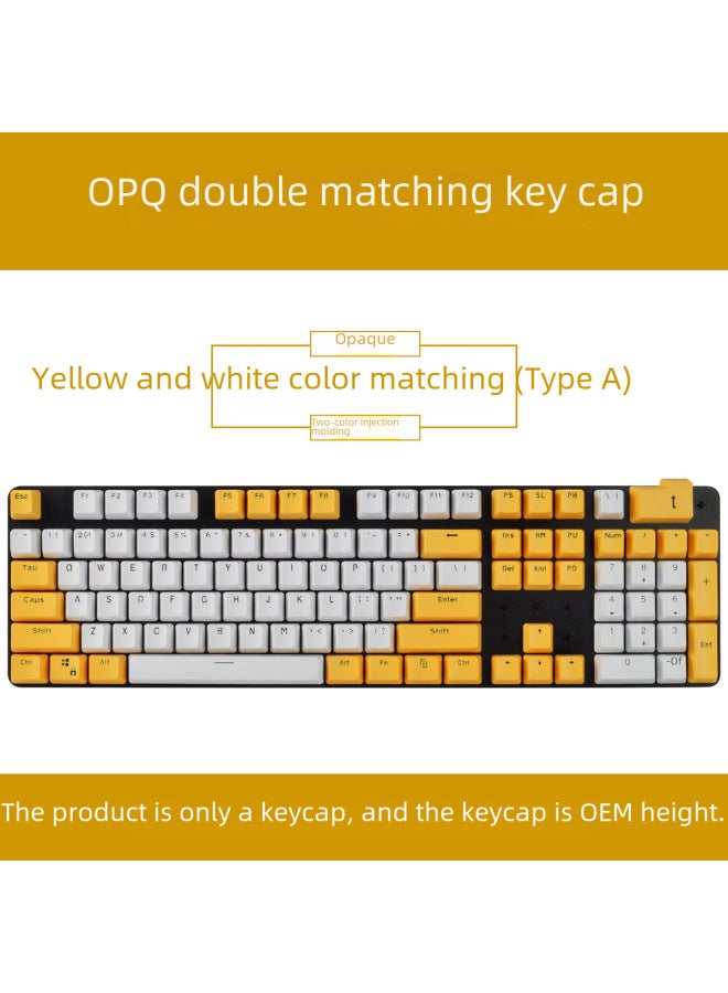 Abs Transparent Keycaps Black White Bicolor Closed Key Mechanical Keyboard Computer Accessories Digital-Color:ABS White (bag)  - Image 4