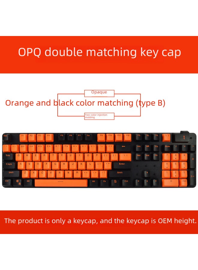 Abs Transparent Keycaps Black White Bicolor Closed Key Mechanical Keyboard Computer Accessories Digital-Color:ABS White (bag)  - Image 5