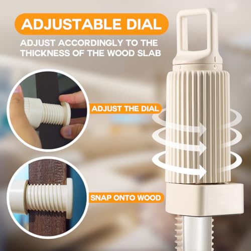 MOJOCO Portable Clothes Dryer Hanger - Adjustable Clothes Dryer Hanging Rod with Anti Slip -Easy to Install in Doors, Cabinet, Bedroom, Bathroom - Compact Dryer Hanger for Camping, Travel, RV - Image 3