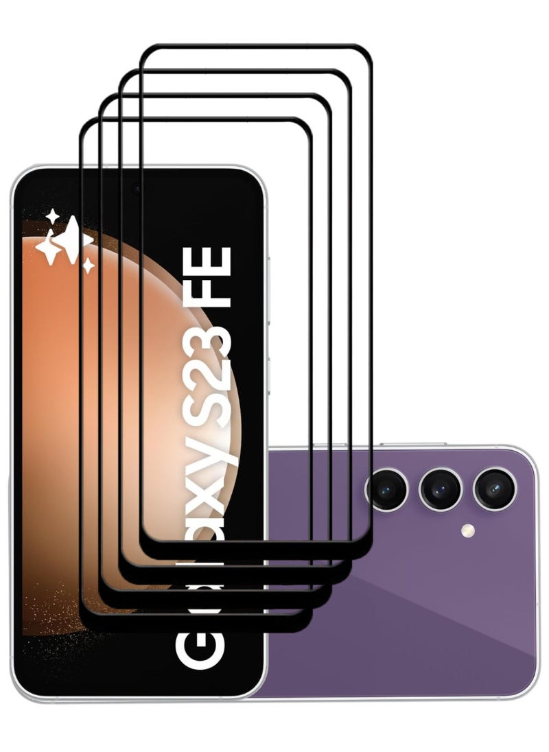 ACLIX 4 Pieces Antistatic ESD Dustproof Premium Quality High Definition Tempered Glass Screen Protector Designed For Samsung Galaxy S23 FE - Image 1