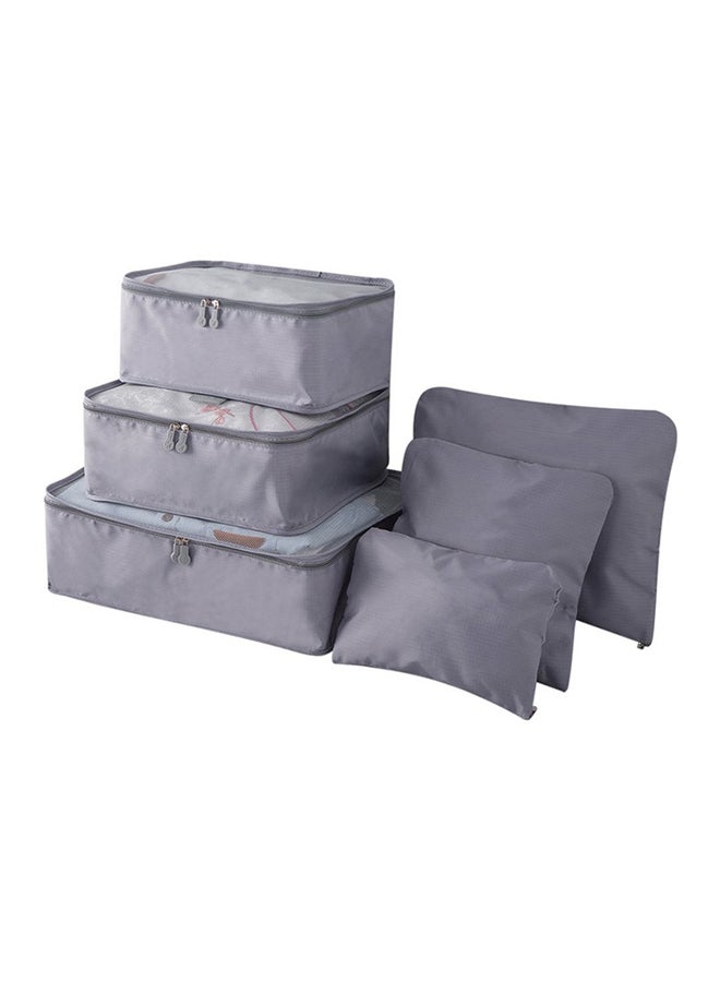 Travel Organizer Bags Set in Grey - 6 Pieces