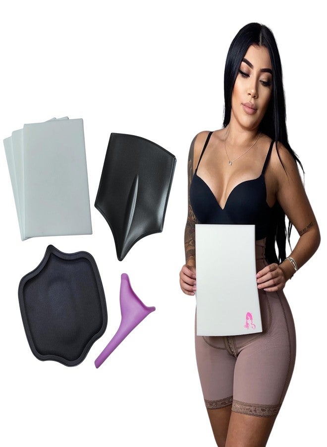 bombshell booty pillow Abdominal Board 360 Lipo Post Surgery Set, BBL Molder Backboard, Butterfly Abdominal Tablet, 3 Lipo Foam for Tummy Tuck, Liposuction & BBL Recovery with Female Urinal - Image 1