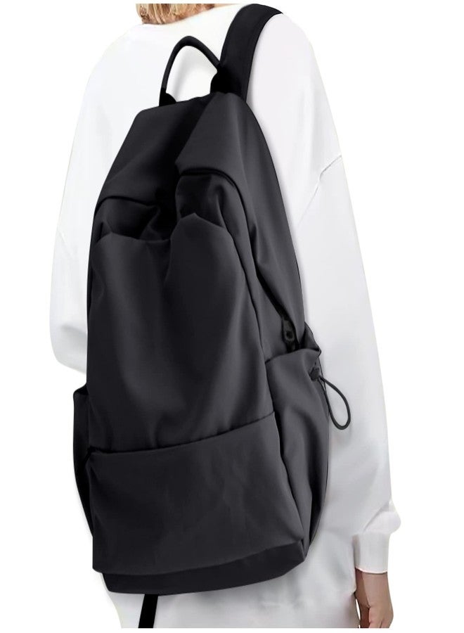 coofay School Backpack Casual Daypack Black Bookbag…, Black, Rucksack Backpacks - Image 1