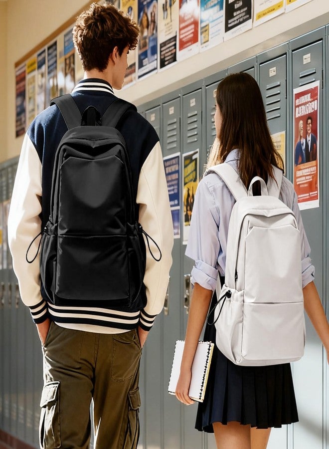 coofay School Backpack Casual Daypack Black Bookbag…, Black, Rucksack Backpacks - Image 2