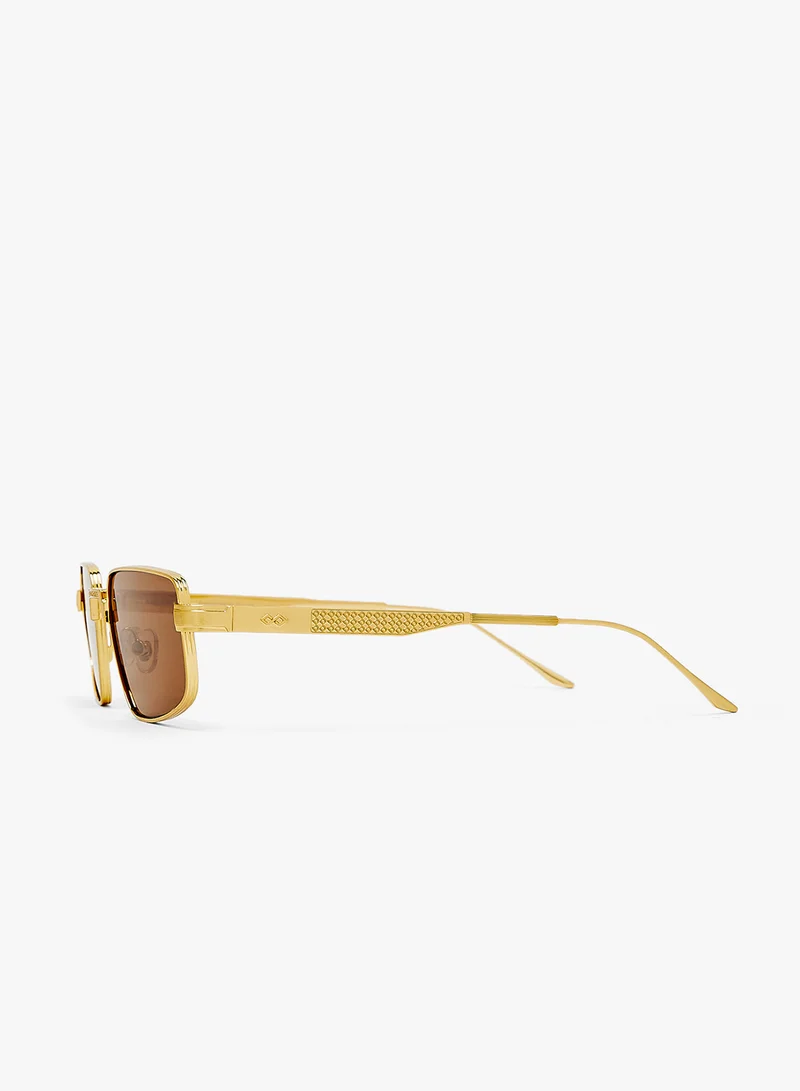 KAREN WAZEN Leo Rectangle Sunglasses
