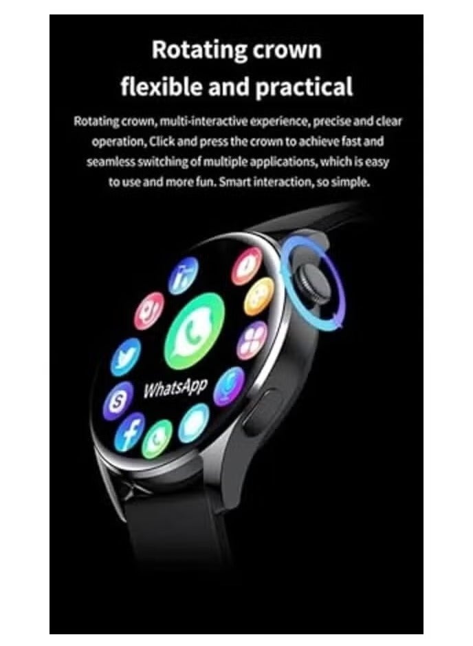 Hommtel GT5 Ultrathin Smartwatch – 1.28" Color Display, Fitness Tracking, Heart Rate Monitor, Sleep Tracker, Waterproof, Long Battery Life, Smart Notifications - Image 2