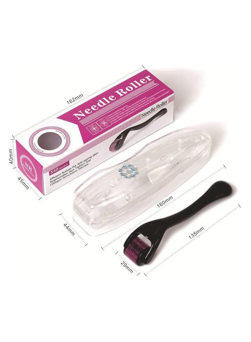 MOMENT 4Pack Titanium Microneedle Roller, 0.5mm /0.75mm/1mm/1.5mm Professional Skin Care Tool, Efficient system For Anti-ageing Skin Regeneration Skin Tighten and Collagen Stimulate Therapy.. - Image 2