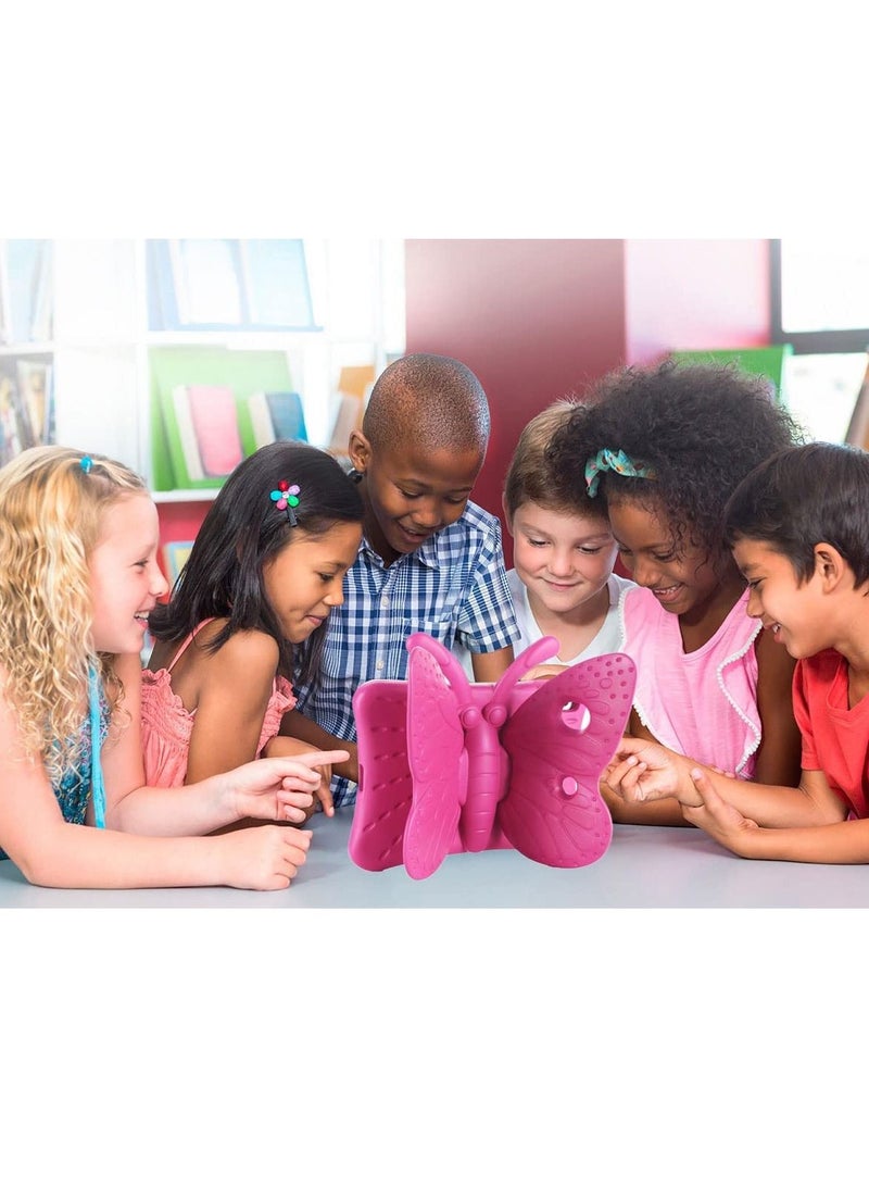 iPad 9th 8th 7th Generation Case Kids Girls, Cute Butterfly Shockproof EVA Foam Super Protection Stand Cover for iPad 2021 2020 2019 10.2" and iPad Air 3 Pro 10.5" - Image 4