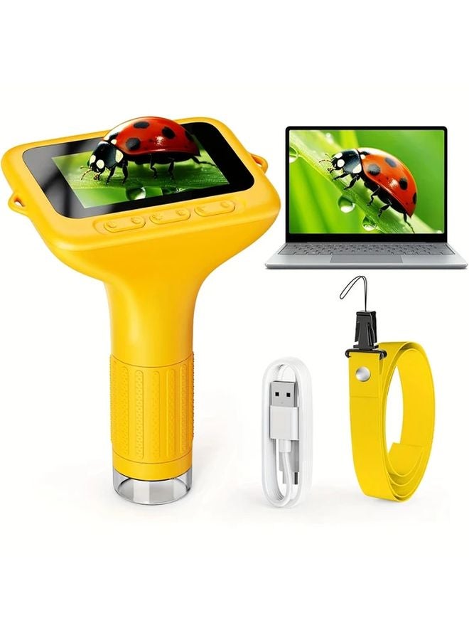 White 3 Inch IPS HD Screen 1000x Magnifying Handheld Digital Magnifier USB Microscope Camera For PC Kids Educational Gift - Image 2
