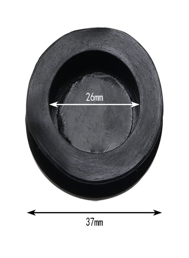 Maxmoral 10pcs Piggy Bank Closure Plug Round Piggy Bank Stopper Cover Black Rubber Money Saving Box Plug 1.45" Outer Diameter - Image 2