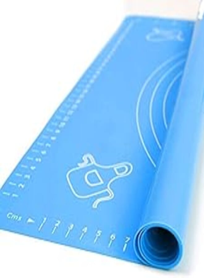 Extra Large Silicone Baking Mat for Pastry Rolling with Measurements, Liner Heat Resistance Table Placemat Pad Pastry Board, Reusable Non-Stick Silicone Baking Mat for Housewife assorted color