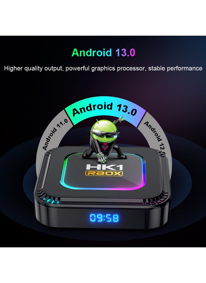 HK - Smart Android 13.0 TV Box 13.0 Support 2.4G/5.8G Wifi6 1000M Ethernet LAN Bluetooth 5.0 3D/8K Set Top TV Box - Image 1