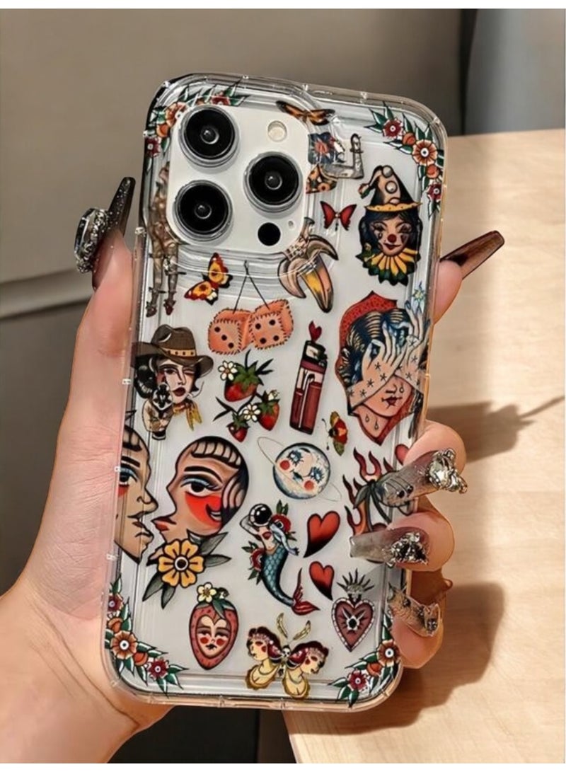 Great Choice Iphone Case Cover For Iphone 15 Pro Max Anti-Slip With Stickers Design - Image 1