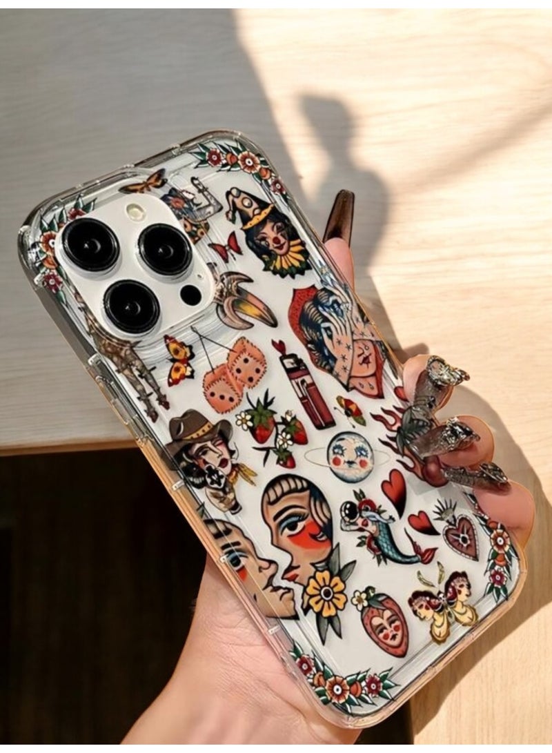 Great Choice Iphone Case Cover For Iphone 15 Pro Max Anti-Slip With Stickers Design - Image 2