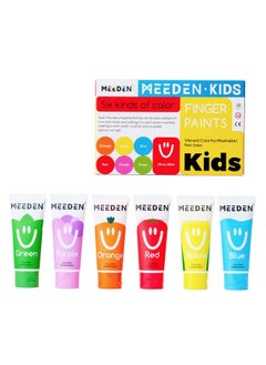 Finger Paints For Kids, Washable Kids Finger Paint Non Toxic Finger Painting Set For Toddlers 3+ Age Art Painting Supplies Gift For Baby Hand Painting Diy Crafts, 6 Colors, 60Ml/Tube
