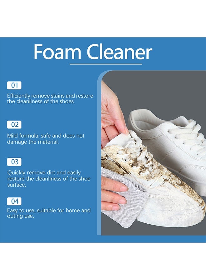 Jakehoe Foam Shoe Cleaner For White Shoes, Non-washing Decontamination And Whitening Of Sports Shoe Sneakers White Shoes Microfiber Shoe And Cloth Shoes Cleaning, Sneaker Cleaner Foam With Brush & Towel, 100ml - Image 5