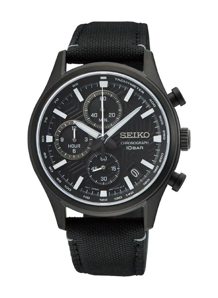 سيكو Seiko Conceptual Chronograph Nylon Strap Black Dial Quartz SSB421P1 - Image 1