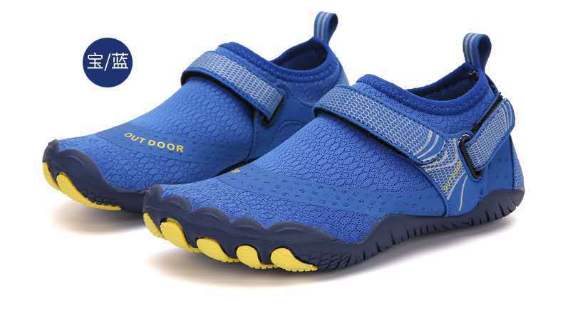 Cross-border 2024 Spring New Fashion Five-finger Couples Breathable Beach Shoes Wading Shoes Parent-child plus size A021 sapphire blue