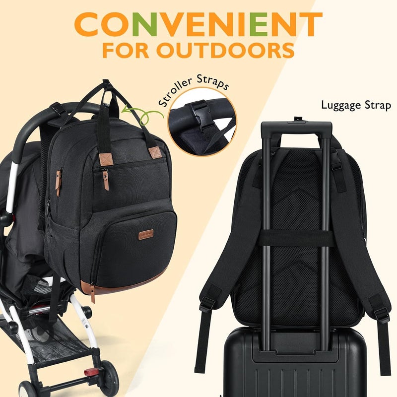 mommore Diaper Bag Backpack with Changing Station - Image 5