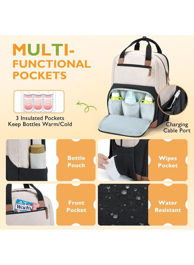 mommore Diaper Bag Backpack with Changing Station - Image 4