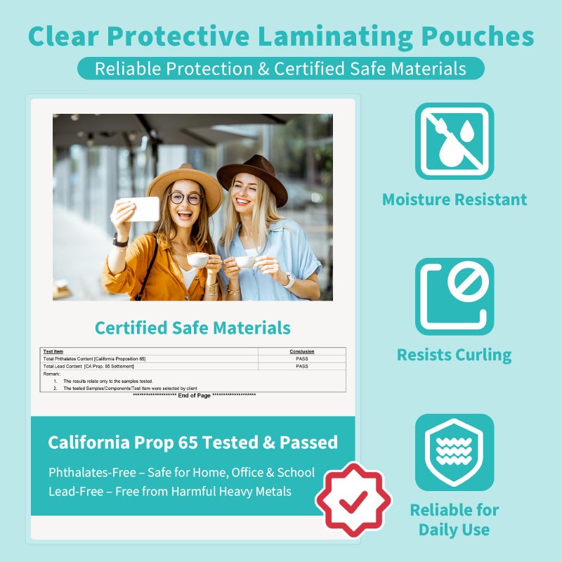 Binditek 100 Pack 5mil Thermal Laminating Pouches, 2.5 x 4.25 Inches Laminating Sheets with Hole, ID Badge Without Clip, Ultra Clear, HeatSeal, Glossy, for Students and Coworkers - Image 5