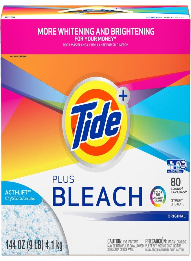 Tide Ultra Plus Bleach Original Scent Powder Laundry Detergent, 80 loads, 144 oz - Image 1
